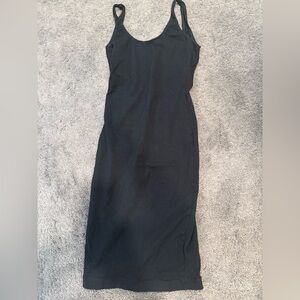 American Apparel Black Low Back Layering Dress